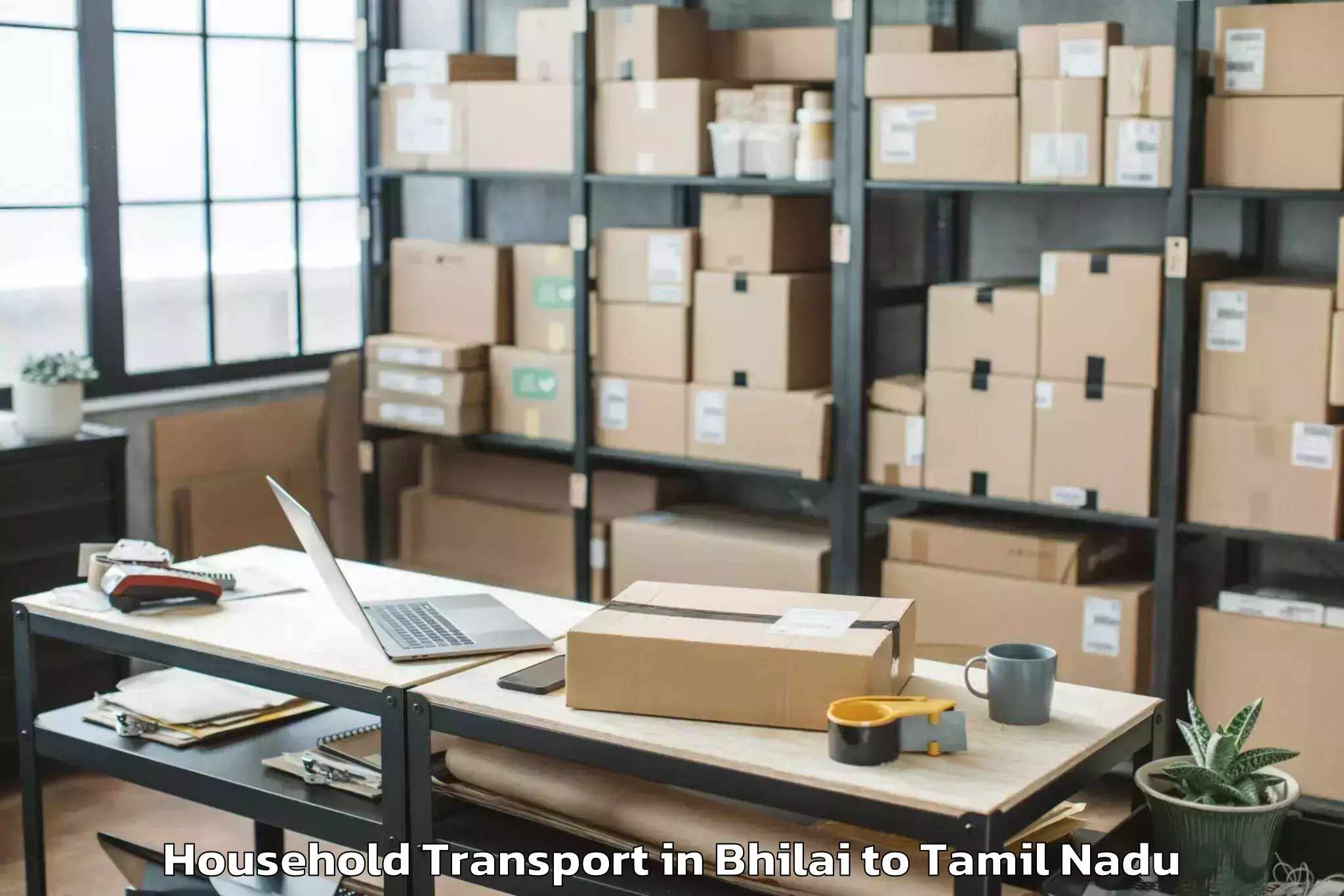 Reliable Bhilai to Tiruvallur Household Transport